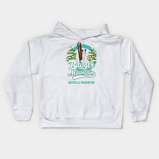 Badger Mountain Waterville Washington Ski logo Kids Hoodie